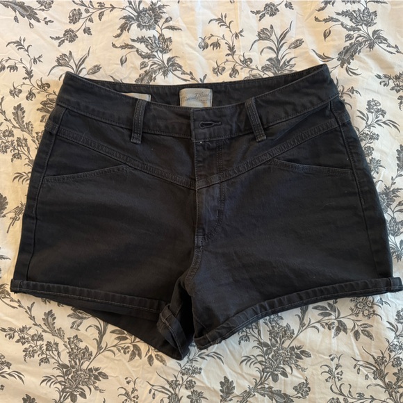 Black Denim Shorts - Picture 1 of 4